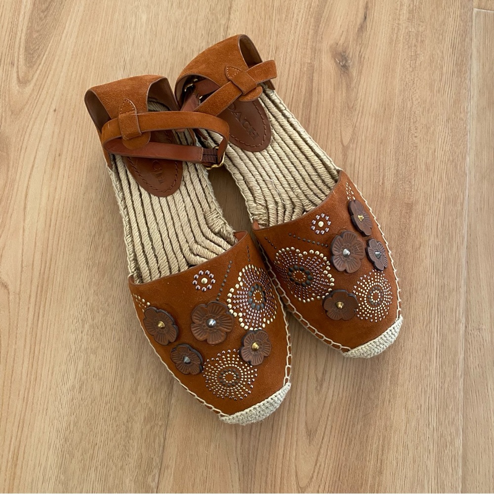 Coach Leather Espadrilles Size 8.5 US